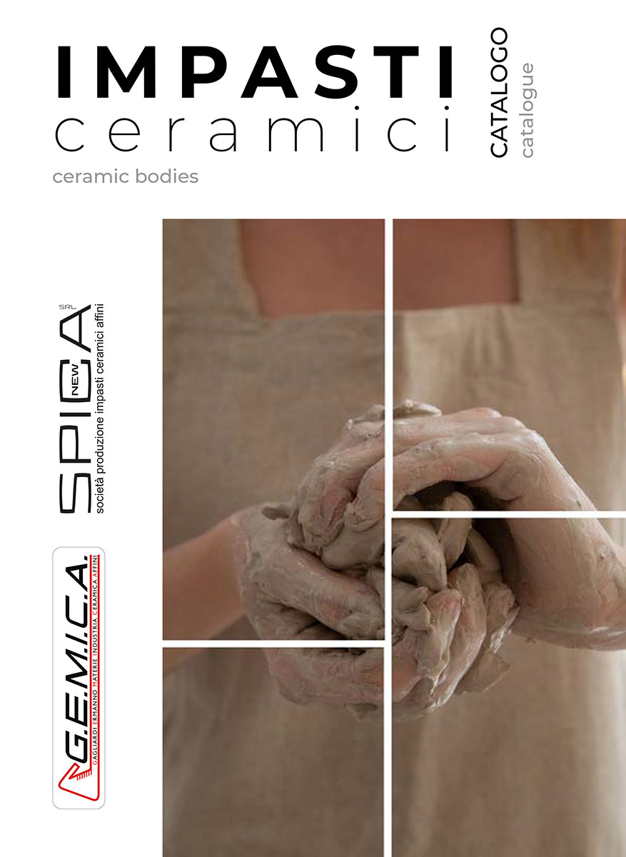 Copertina del catalogo degli impasti ceramici