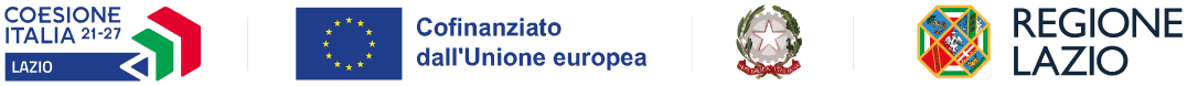 Coesione Italia 21-27 Lazio, Cofinanziato dall'Unione europea, Repubblica Italiana, Regione Lazio